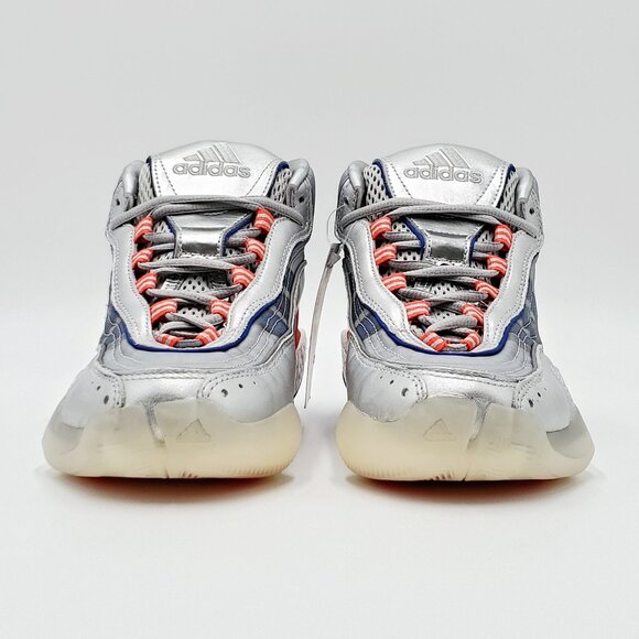 Adidas Men's 98 x Crazy BYW Basketball Shoes Silver Metallic EF5537 Size 6.5 - Picture 2 of 10
